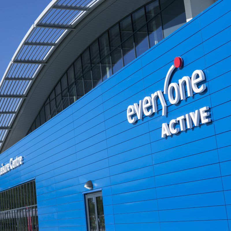 Everyone Active External large scale signage gym wayfinding